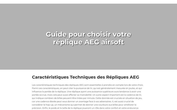 airsoftgunmaster.com — Choisir une réplique AEG airsoft