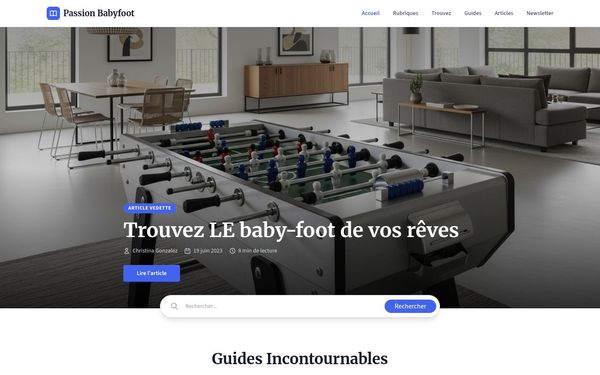 babyfootprixusine.com — Baby foot