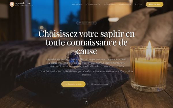bijouxdelu.com — Bague saphir