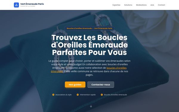 bijouxnyc.com — Boucles d'oreilles émeraude