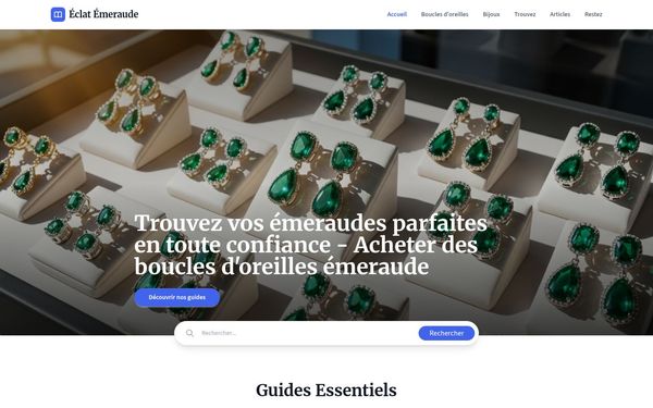 braceletpandoras.fr — Acheter des boucles d’oreilles émeraude