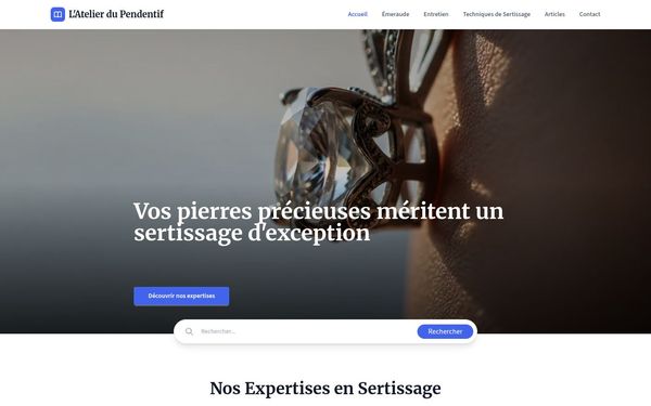 collier-infini.com — Pendentif en pierre précieuse