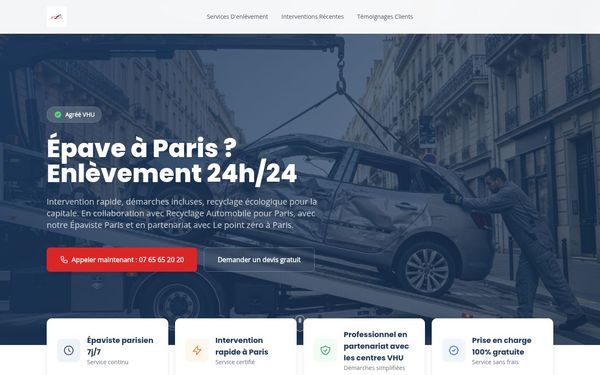 hanksvillehotrods.com — Enlèvement épave Paris