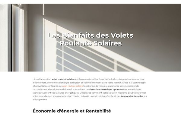 icivoletroulant.com — Les avantages d'un volet roulant solaire