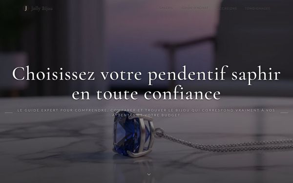 jollybijou.org — Pendentif saphir