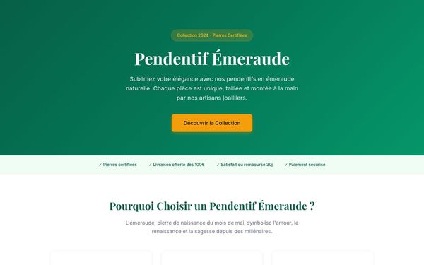 lespendentifs.com — Pendentif Emeraude