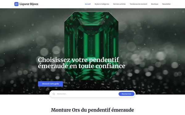 liqueurbijoux.com — Pendentif émeraude
