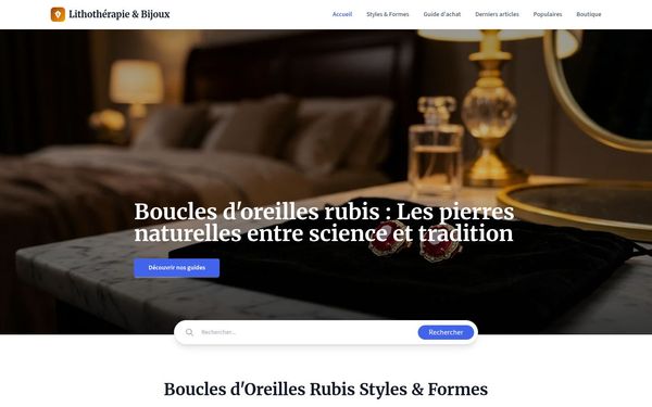 lithotherapie-bijoux.fr — Boucles d'oreilles rubis