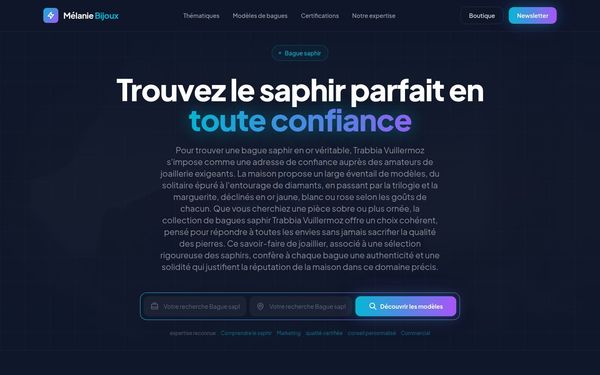 melaniebijoux.net — Bague saphir