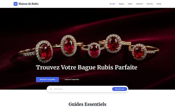 metallique-bijoux.com — Bague rubis pour femme