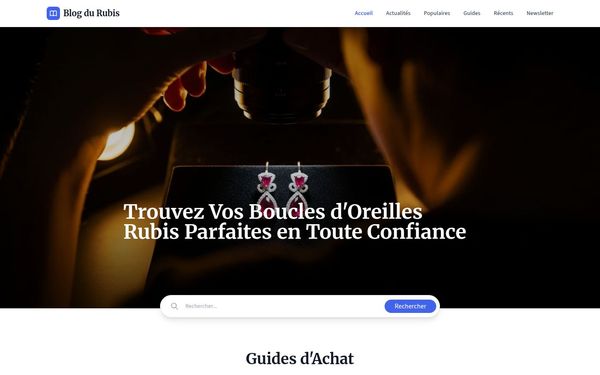 piercing-bijoux.com — Boucles d'oreilles rubis