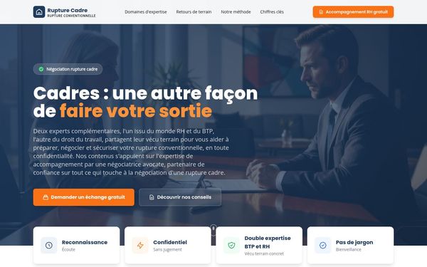 rupture-cadre.fr — Négociation rutpure cadre