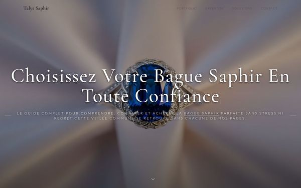 talys-bijoux.com — Bague saphir
